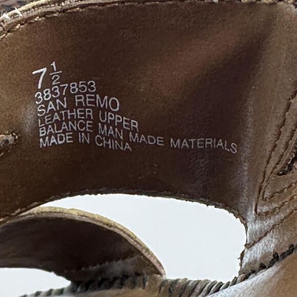 Dr. Scholl's Shoes Womens 7.5 Brown San Remo Leather Slide Sandals Wedge - Picture 11 of 12